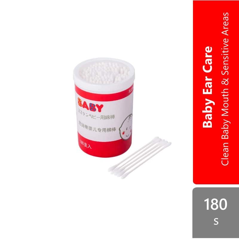 suzuran-baby-antibacterial-cotton-swab-180s-thin-pure-cotton-tips