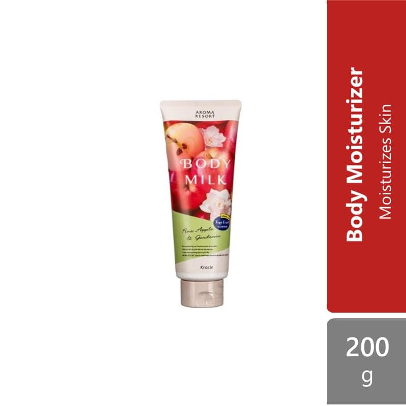 kracie-aroma-resort-body-milk-200g-dreamy-bloom-rose-happy-sweet-peach-fantasic-berry-fine-apple-gardenia-fine-apple