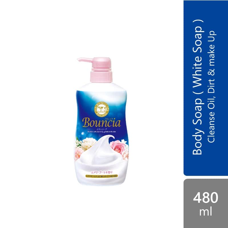 bouncia-body-soap-pump-480ml-airy-bouquet-white-soap-remove-oil-dirt-make-up product image 1
