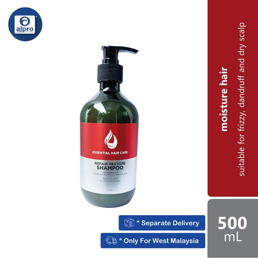 essential-shampoo-repair-restore-shampoo-500ml-suitable-for-frizzy-dandruff-and-dry-scalp