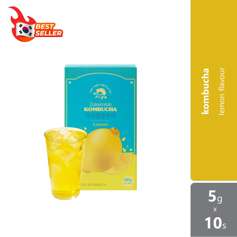 Zaksimlab Kombucha - Lemon Flavor 5g ×10s | Rich Kombucha Flavour