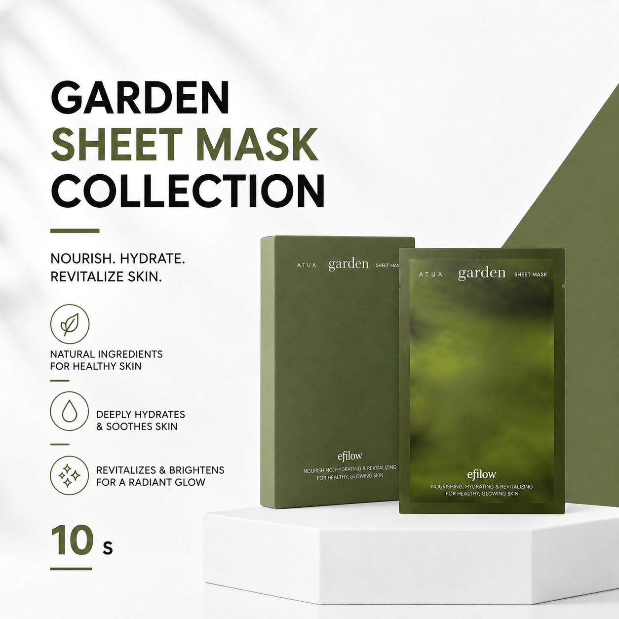efilow Smoothing Gardening Sheet Mask 10s | Antioxidants & Anti-Inflammatory