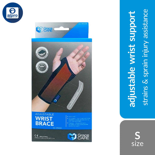 grace-care-adjustable-wrist-brace-ws224-size-s-m-strains-sprain-injury-assistance-s