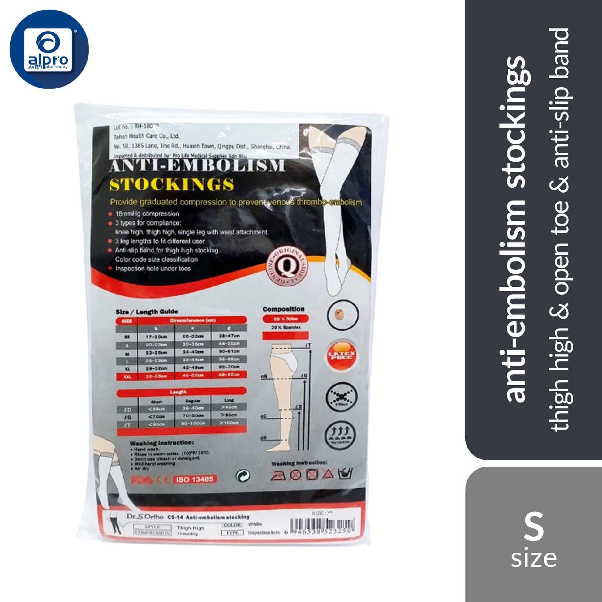 dr-s-ortho-anti-embolism-stocking-thigh-high-cs-14-size-xs-s-m-l-xl-xxl-thigh-high-open-toe-anti-slip-band product image 1