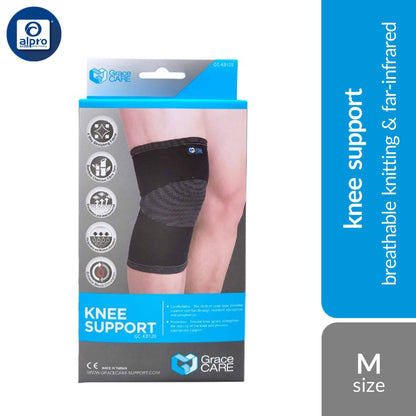 grace-care-protective-gear-knee-support-kb120-s-m-l-xl-breathable-knitting-far-infrared-m