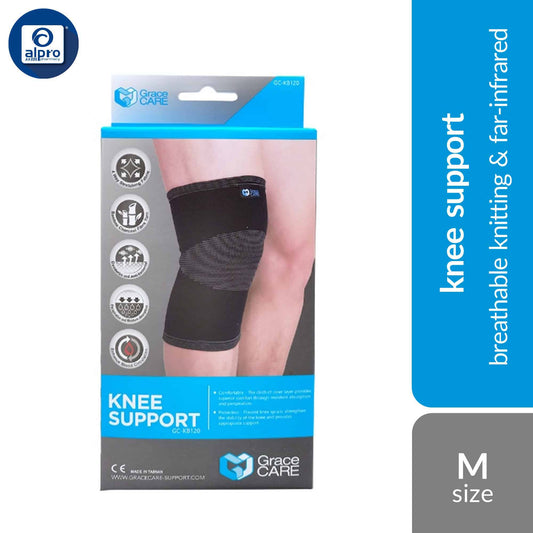 grace-care-protective-gear-knee-support-kb120-s-m-l-xl-breathable-knitting-far-infrared-m