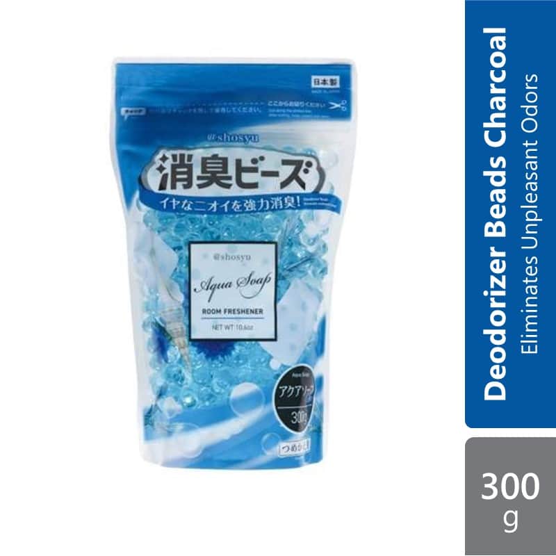 kokubo-atshosyu-deodorizer-beads-refill-pack-300g-charcoal-osmanthus-lavender-aqua-lemon