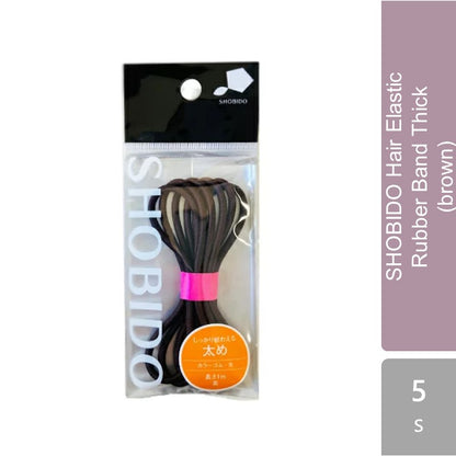 shobido-hair-elastic-rubber-band-thick-black-brown-brown