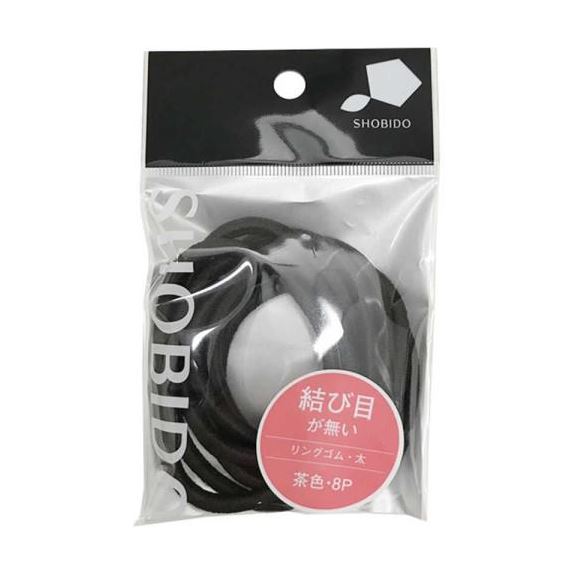 shobido-tangle-free-hair-elastic-rubber-band-l-black-brown-30s-brown
