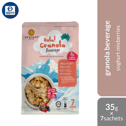 haritage-hola-granola-beverage-yoghurt-mixberry-245g-35g-x7s-simplify-your-breakfast-and-amplify-healthy-snacks