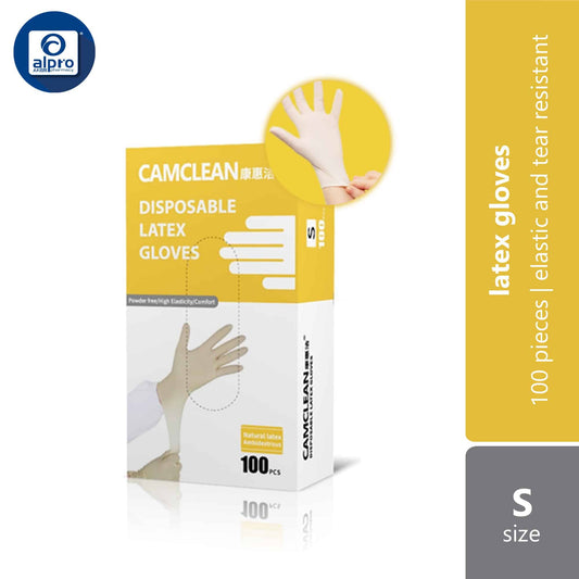 camclean-disposable-powder-free-latex-glove-s-m-l-natural-latex-materials-s-size