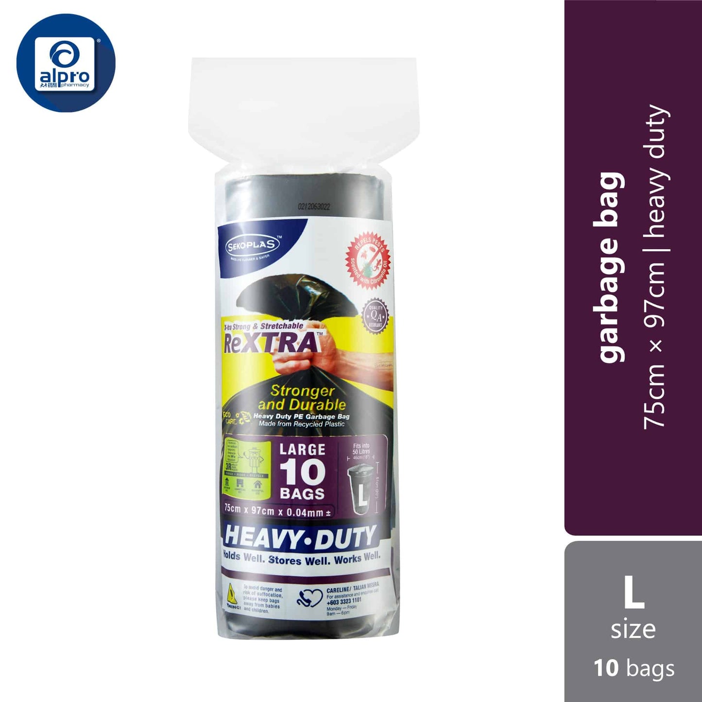 sekoplas-rextra-black-m-l-xl-repels-pests product image 1