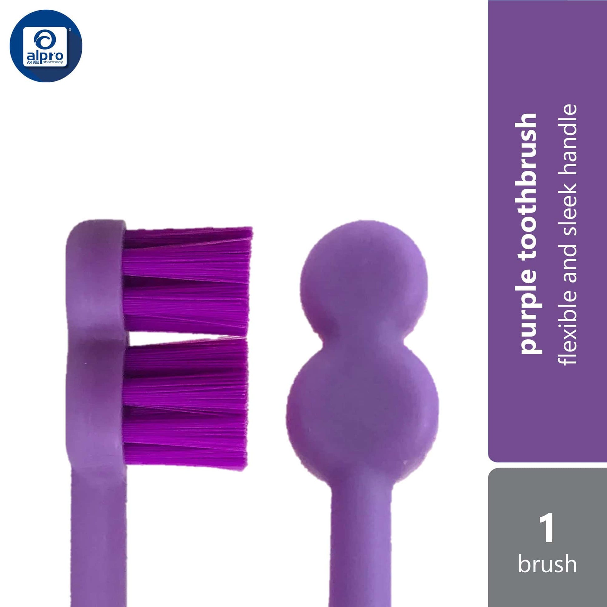 one-morning-toothbrush-green-purple-blue-red-1s-flexible-and-sleek-handle-purple
