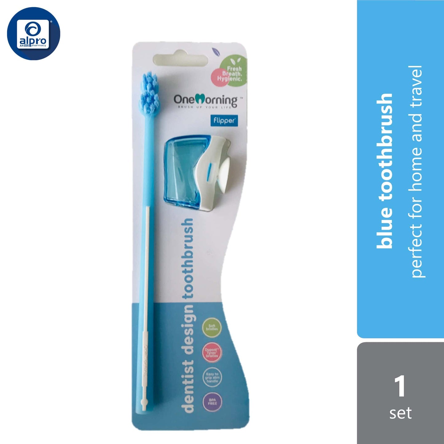 one-morning-combo-toothbrush-green-purple-blue-red-1s-perfect-for-home-and-travel-blue