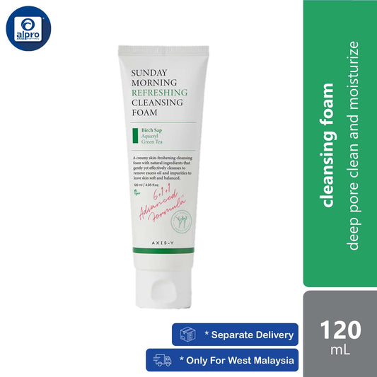 axis-y-sunday-morning-refreshing-cleansing-foam-120ml-deep-pore-clean-and-moisturize