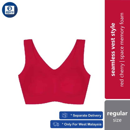 crown-seamless-vest-style-bra-red-cherry-regular-large-size-comfy-space-memory-foam-regular