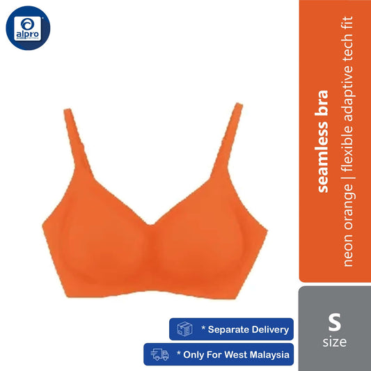 crown-seamless-bra-neon-orange-size-s-m-l-xl-flexible-adaptive-tech-fit-s