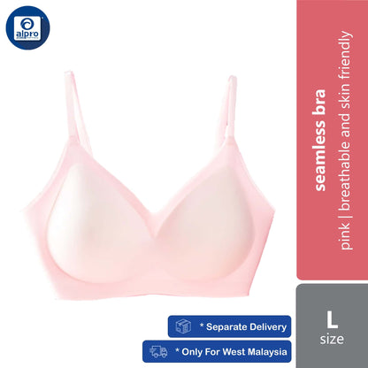crown-seamless-bra-pink-size-s-m-l-xl-xxl-breathable-and-skin-friendly product image 1