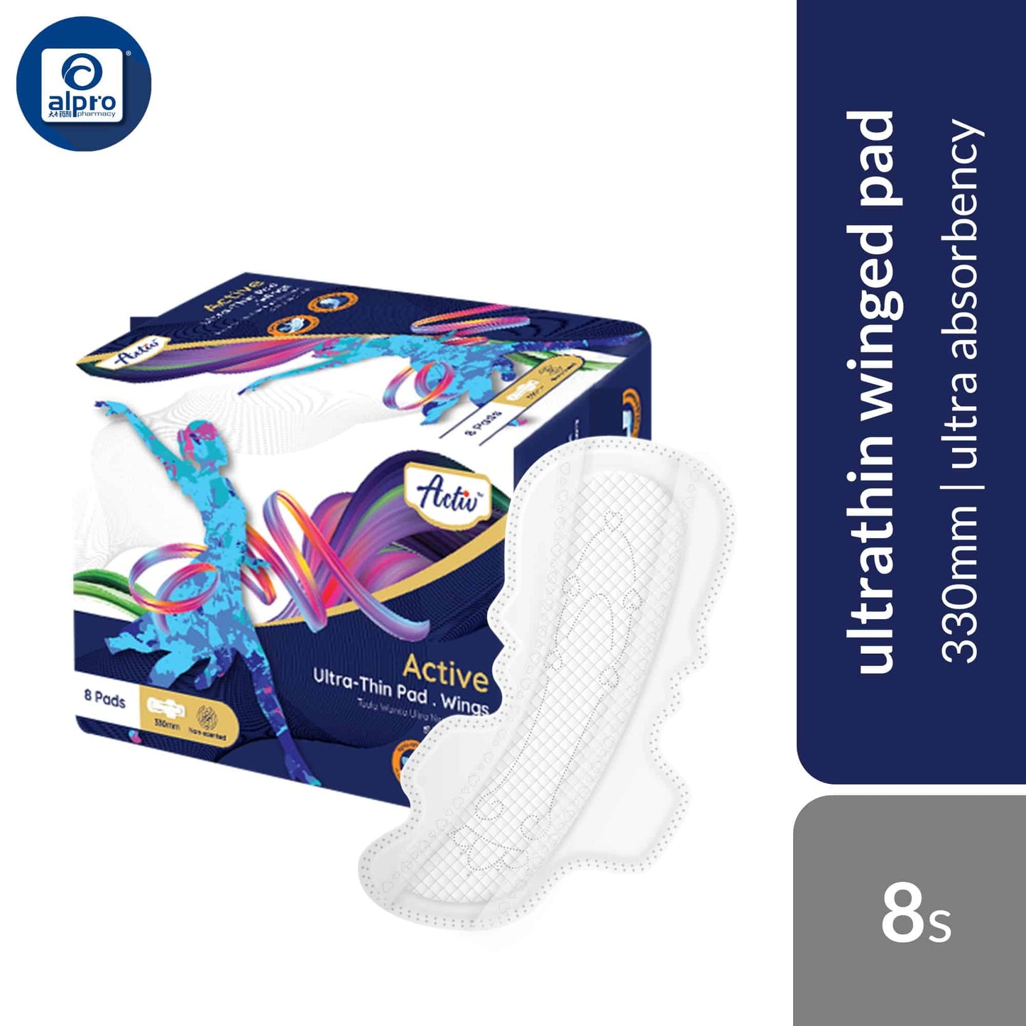 respack-activ-ultra-thin-panty-liner-wing-pad-breathable-ultra-absorbency product image 1
