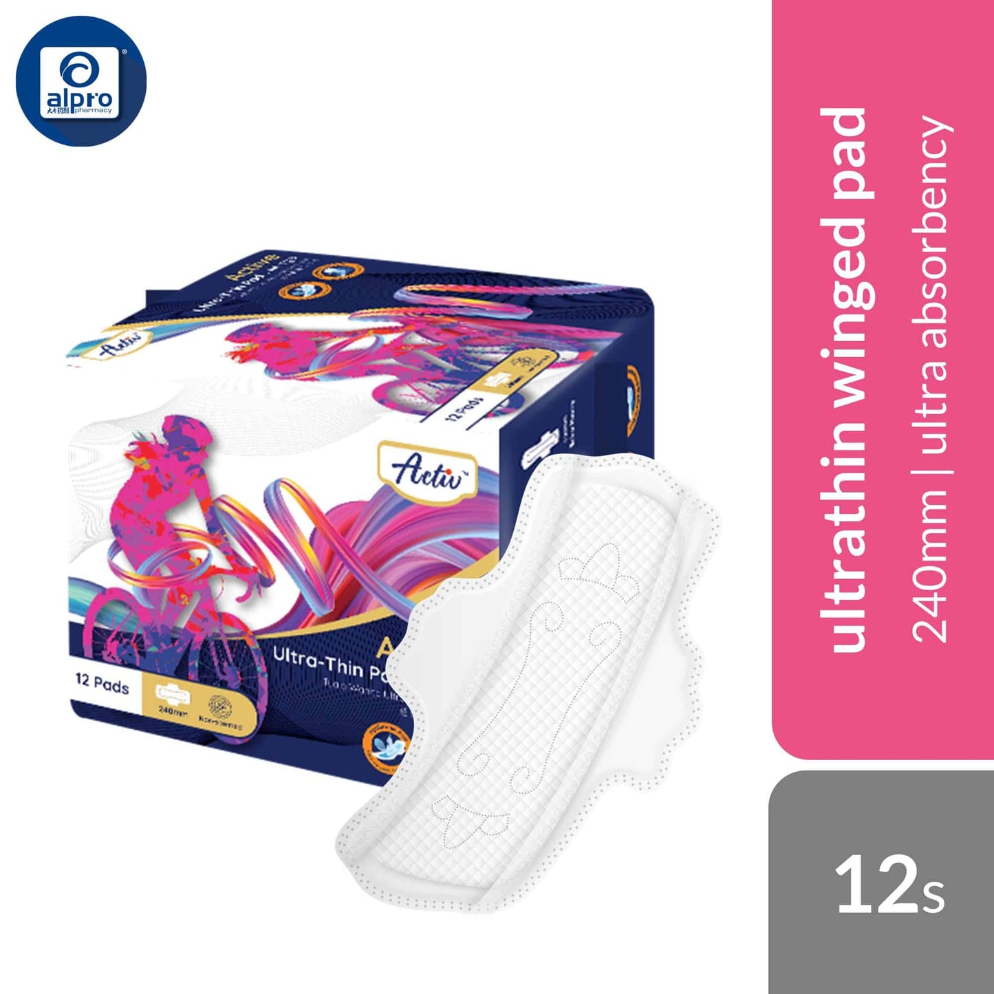 respack-activ-ultra-thin-panty-liner-wing-pad-breathable-ultra-absorbency product image 1
