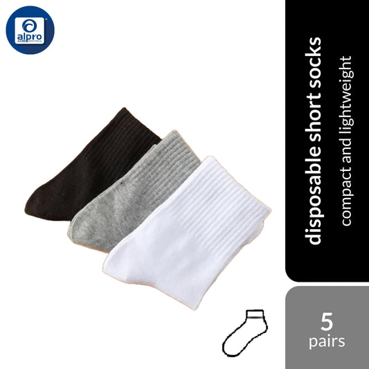 kleenzpro-disposable-unisex-socks-short-tube-5-pairs-compact-and-lightweight