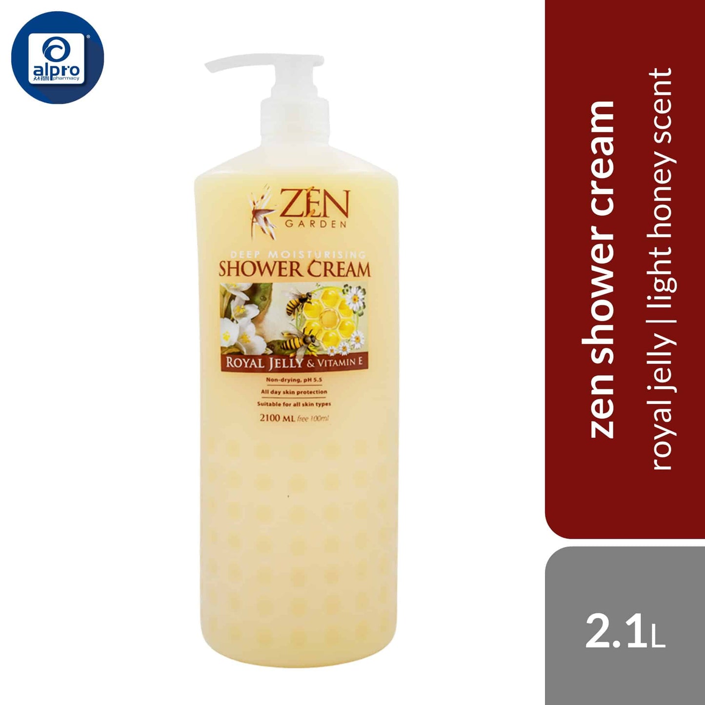 zen-garden-shower-gel-goat-milk-lavender-royal-jelly-2-1l-smoothen-and-soften-skin product image 1