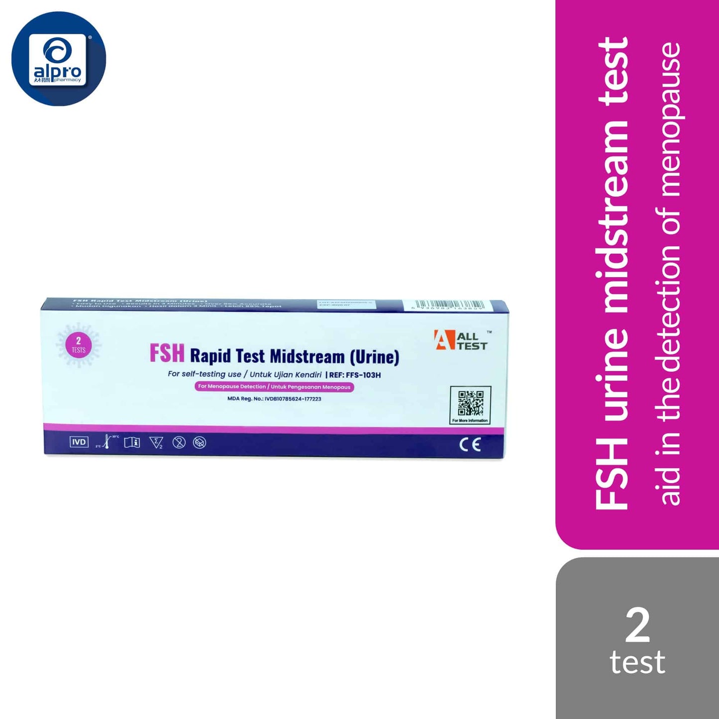 alltest-fsh-rapid-test-midstream-dipstick-cassette-urine-2s-aid-in-the-detection-of-menopause-midstream
