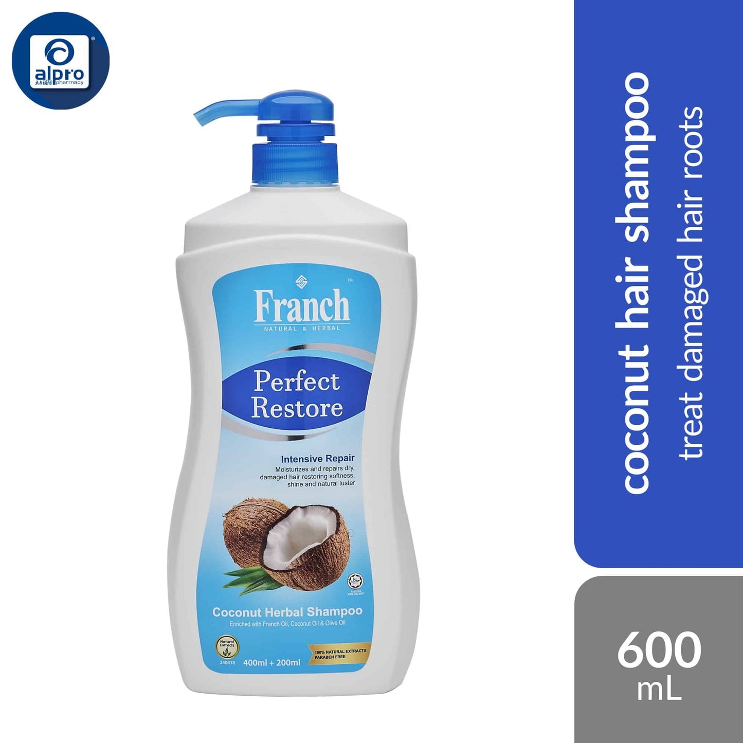 franch-hair-shampoo-assorted-600ml-moisturizing-softening-the-hair product image 1