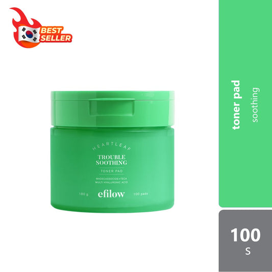 efilow Heartleaf Madecassocide Trouble Soothing Pad 100s | Non-Irritant Vegan Toner Pad