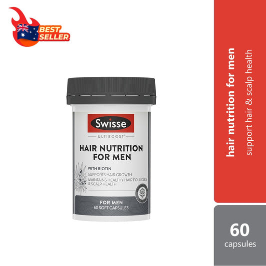 Swisse Beauty Hair Nutrition For Men 60 Capsules | Support Hair & Scalp Health