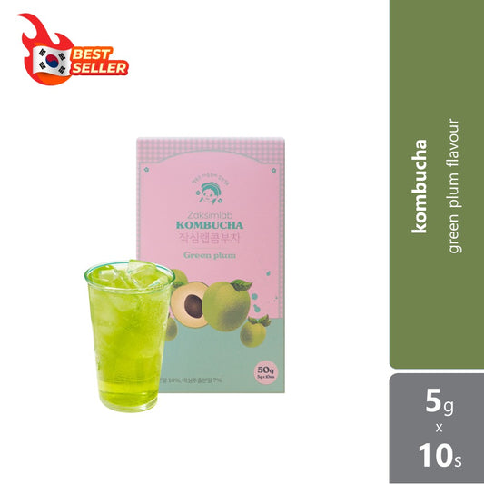 Zaksimlab Kombucha - Green Plum Flavour 5g ×10s | Rich Kombucha Flavour