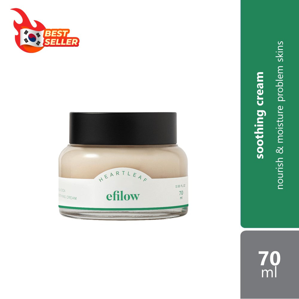 efilow Heartleaf Hyalu-Cica Trouble Soothing Cream 70mL | Nourish & Moisturise Problem Skins