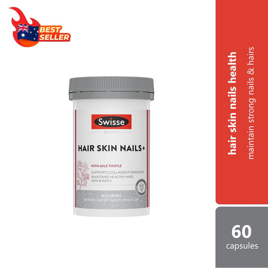 Swisse Beauty Hair Skin Nails+ 100 Tablets | Maintain Strong Nails & Hair