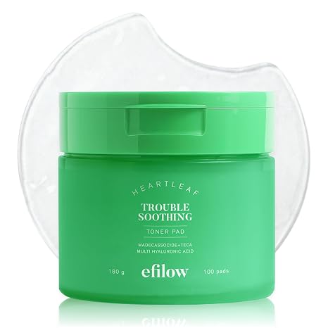 efilow Heartleaf Madecassoside Trouble Soothing Pad 100s | Non-Irritant Vegan Toner Pad