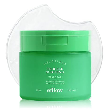 efilow Heartleaf Madecassoside Trouble Soothing Pad 100s | Non-Irritant Vegan Toner Pad