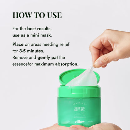 efilow Heartleaf Madecassoside Trouble Soothing Pad 100s | Non-Irritant Vegan Toner Pad
