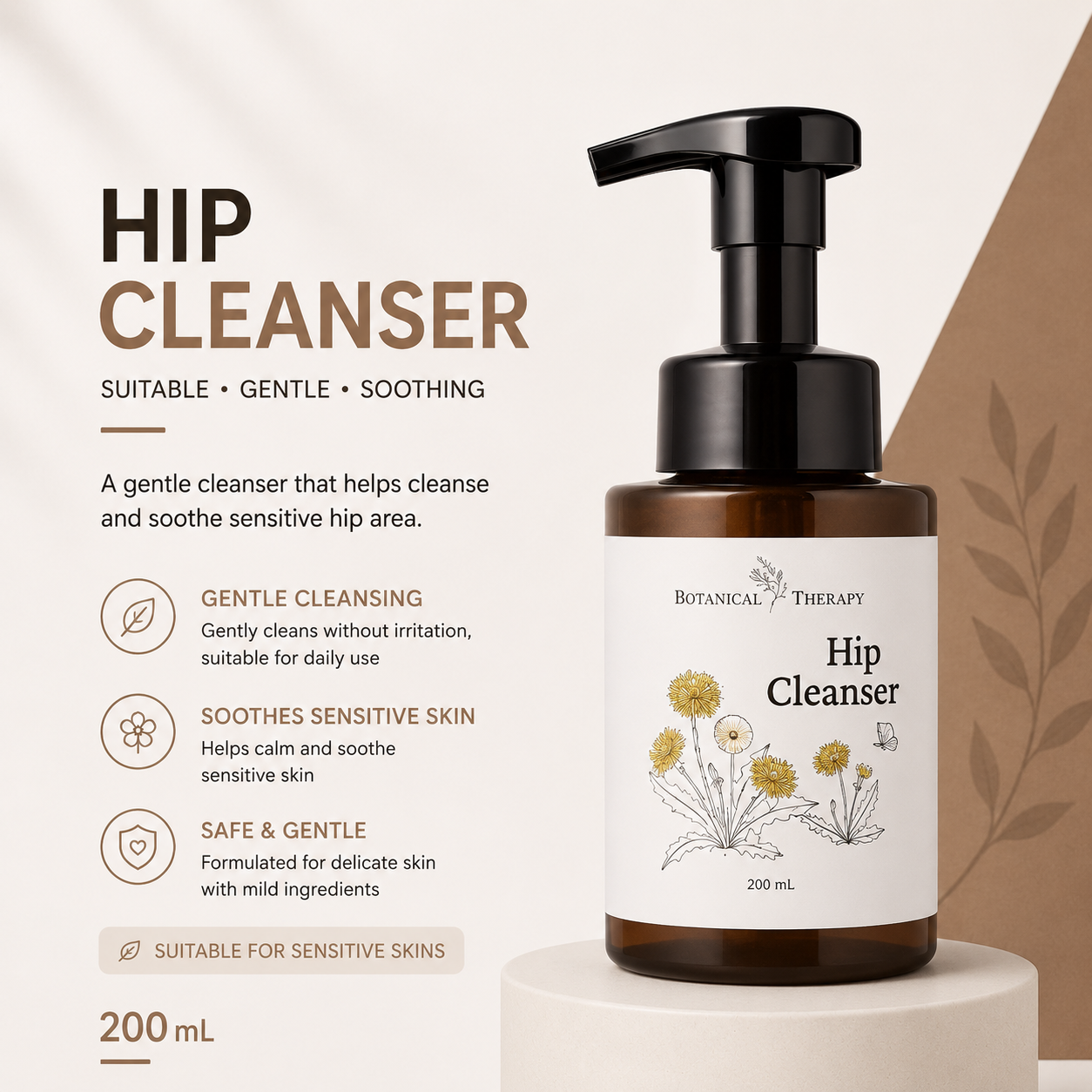 Botanical Therapy Hip Cleanser 200mL | Suitable for Sensitive Baby Skins