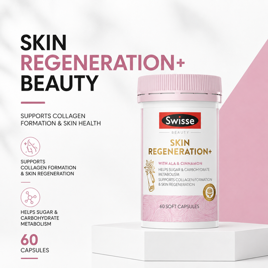 Swisse Beauty Skin Regeneration+ 60 Capsules | Supports Collagen Formation & Maintain Healthy Skin