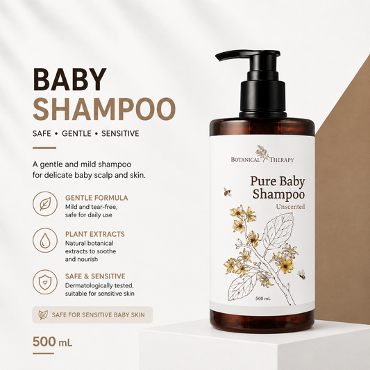 Botanical Therapy Baby Shampoo Unscented 500mL | Safe for Sensitive Baby Skin