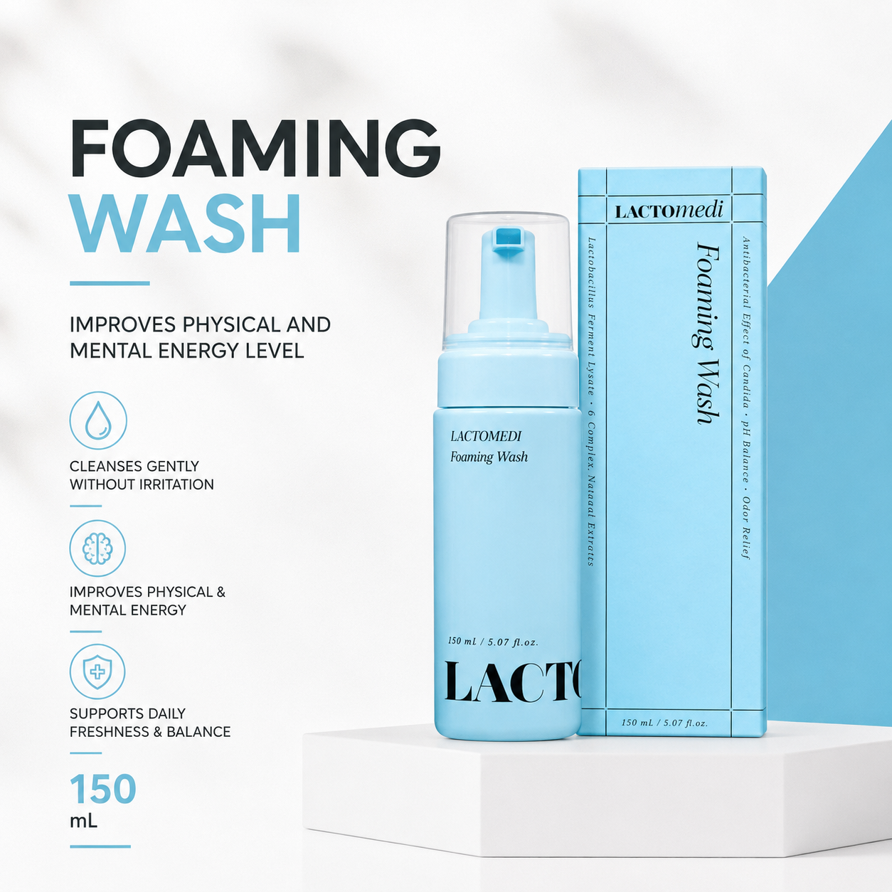 Lactomedi Foaming Wash 150mL | Effectively Preventing Dryness and Discomfort