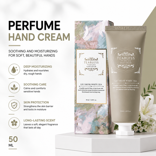 Teabless Lily Musk White Tea Perfume Hand Cream 50mL | Soothing and Moisturizing