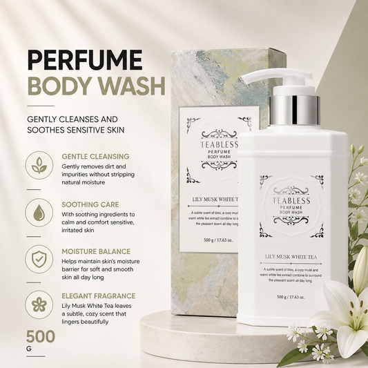 Teabless Lily Musk White Tea Perfume Body Wash 500g | Soothe Sensitive Skin