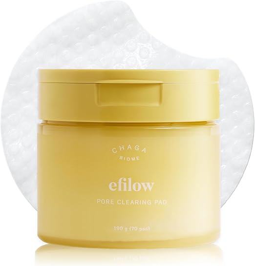 efilow Chaga Mushroom Biome Pore Clearing Pad 100s | Improve Skin Barrier & Nourish Pores