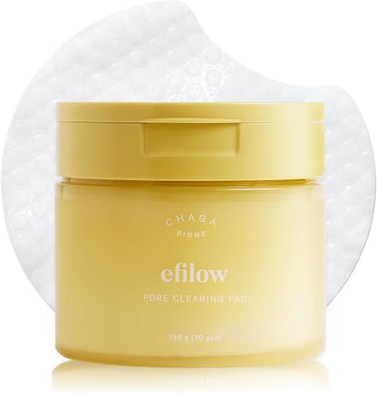 efilow Chaga Mushroom Biome Pore Clearing Pad 100s | Improve Skin Barrier & Nourish Pores
